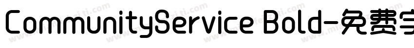 CommunityService Bold字体转换